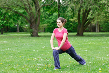 women exercising in the park